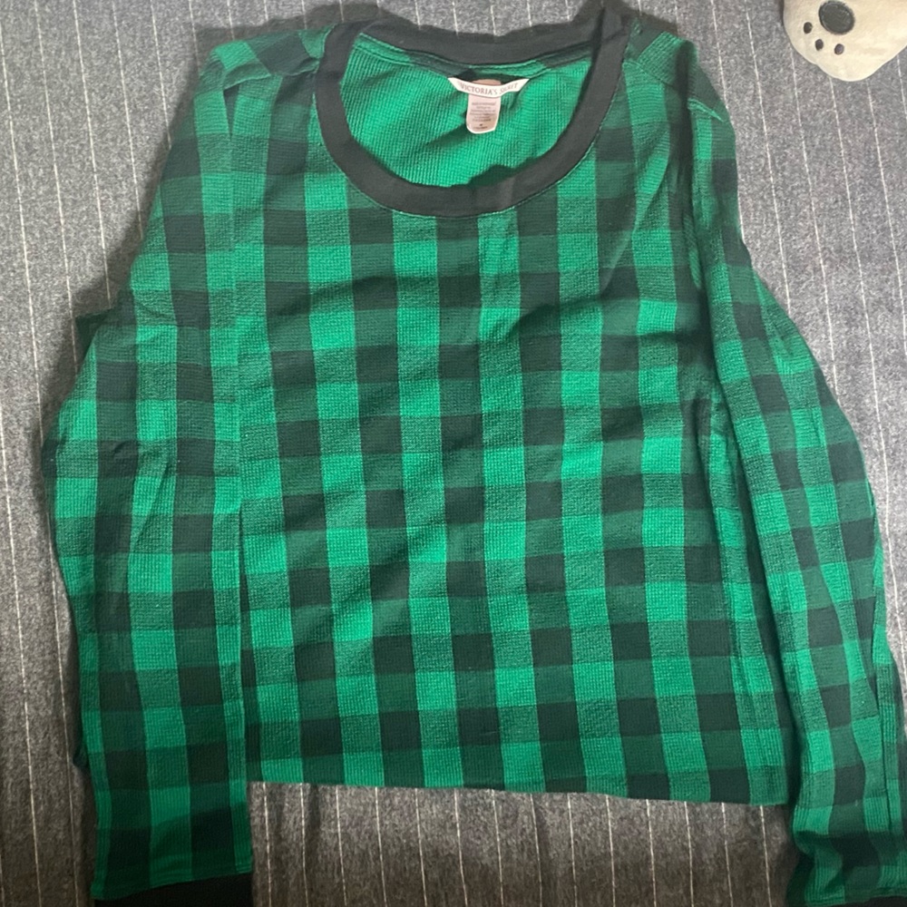 Victoria’s Secret Green/Black Buffalo Print Night Dress